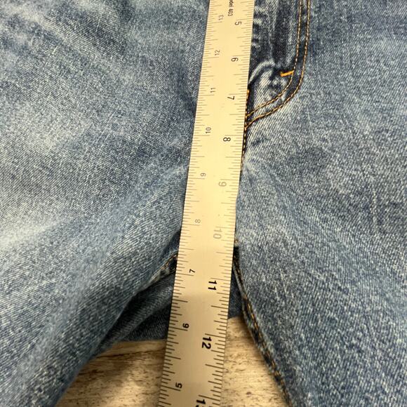 Levis 514 Mid Wash Blue 34x33 Straight Fit Stretch Faded Denim Jeans Red Tab - Picture 11 of 13